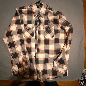 DIXXON Black and Brown Plaid Shirt